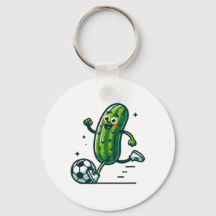 Voetbal Komkommer Trapper Byll Grappige Augurk Spe Sleutelhanger