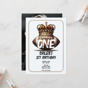 Voetbal Koning Gouden Kroon Foto Achterkant 1e Ver Kaart