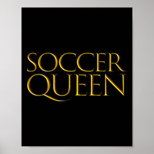 Voetbal Koningin Schattige Moeder Dag Voetbal Moed Poster