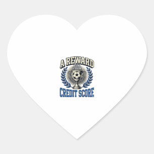 Voetbal Krediet Score Antieke Trofee Hart Sticker
