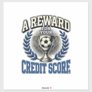 Voetbal Krediet Score Antieke Trofee Sticker