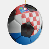 Voetbal Kroatië-vlag Keramisch Ornament (Links)
