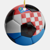 Voetbal Kroatië-vlag Keramisch Ornament (Achterkant)