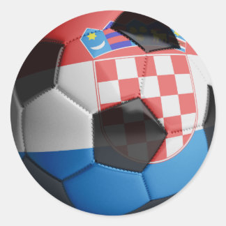 Voetbal Kroatië-vlag Ronde Sticker