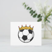 Voetbal Kroon Koningin Briefkaart (Staand voorkant)