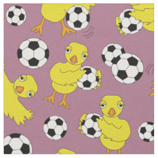 Voetbal Kuiken Patroon Stof