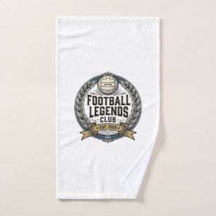 Voetbal Legenden Club Vintage Voetbalshirt Ontwerp Handdoek