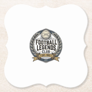 Voetbal Legenden Club Vintage Voetbalshirt Ontwerp Kartonnen Onderzetters