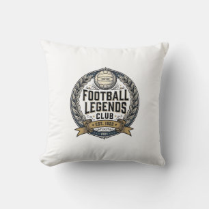 Voetbal Legenden Club Vintage Voetbalshirt Ontwerp Kussen