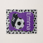 Voetbal Legpuzzel Paars (Horizontaal)