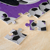 Voetbal Legpuzzel Paars (Zijkant)