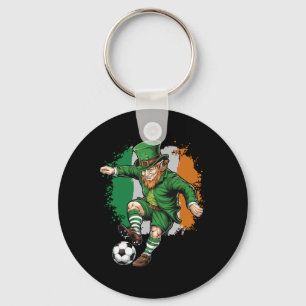Voetbal Leprechaun St Patricks Day Jongens Kindere Sleutelhanger