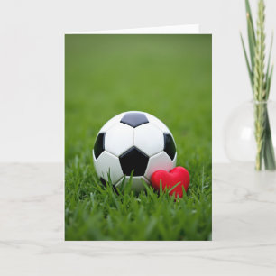 Voetbal Liefde Hart Gevoelde Kaart