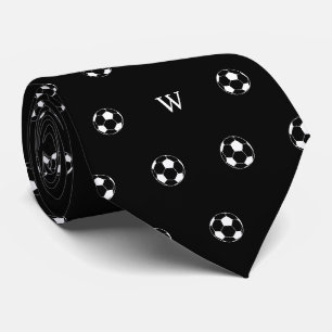 Voetbal Liefhebber Cadeau Monogram Beginletters Zw Stropdas