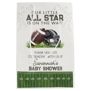 Voetbal Little AllStar Touchdown Baby Shower Favor Medium Cadeauzakje