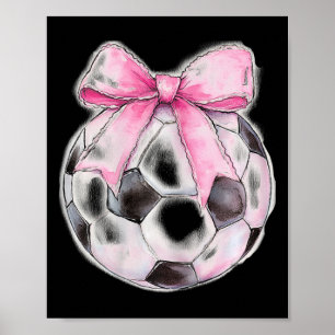Voetbal Ll Roze Coquette Strik Dasje Meisjes Zo Poster