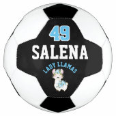 Voetbal Llama - Blauw, zwart en wit (Voorkant)