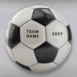 Voetbal Magnet   Gepersonaliseerde Teamnaam Jaar Magneet