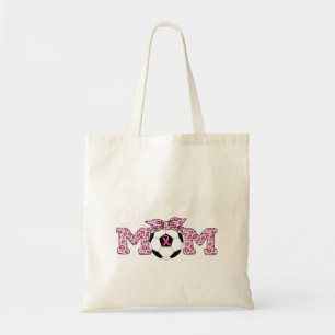 Voetbal Mam Borst Kanker Bewustheid Roze Ribbon Le Tote Bag