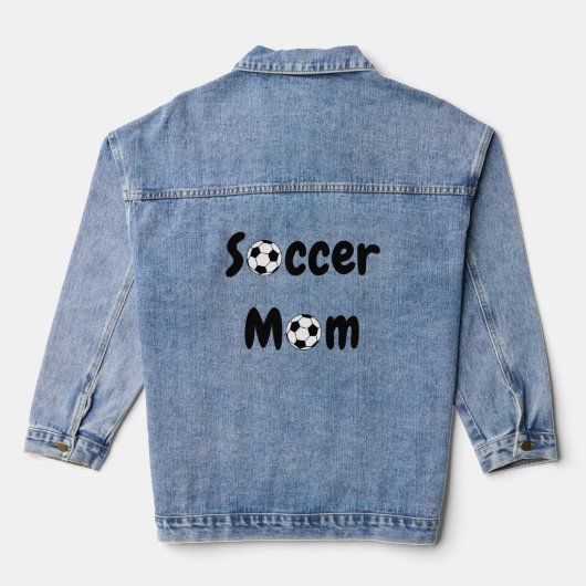 Voetbal mam denim jacket (Achterkant)