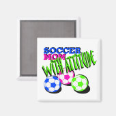 Voetbal Mam met Attitude Magneet (Voorkant / Achterkant)