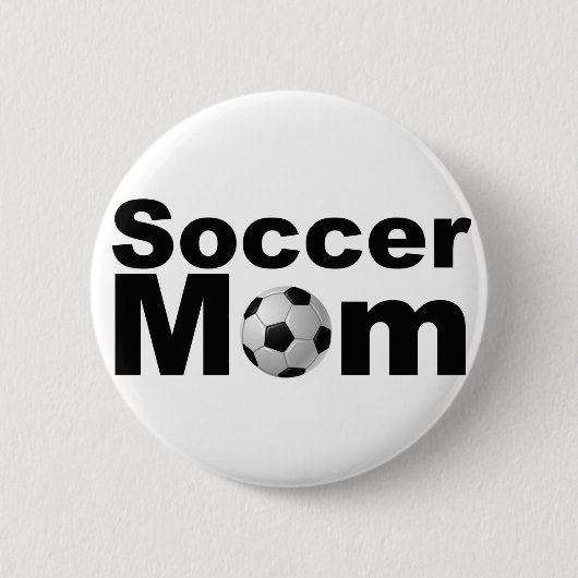 Voetbal mam ronde button 5,7 cm (Voorkant)