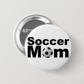 Voetbal mam ronde button 5,7 cm (Voorkant /achterkant)