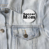 Voetbal mam ronde button 5,7 cm (In situ)