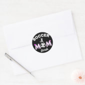 Voetbal mam ronde sticker (Envelop)