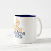 Voetbal mam tweekleurige koffiemok (Voorkant rechts)