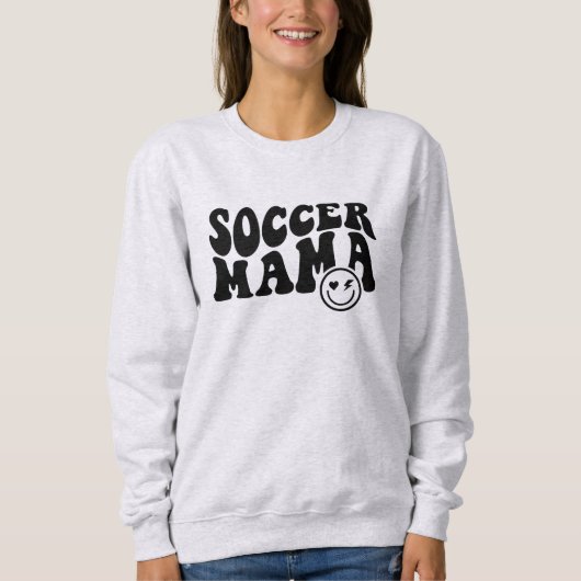 Voetbal Mama Gift Retro Custom Voetbal Sweatshirt (Voorkant)