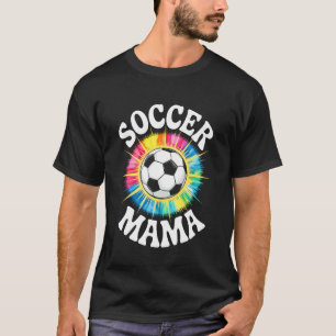 Voetbal Mama Moeder Tie Dye Grafisch voor Vrouwen T-shirt