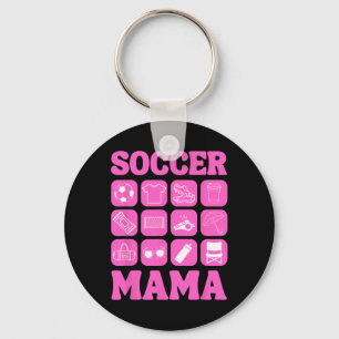 Voetbal Mama Pictogrammen Voetbal Essentieel _2 Sleutelhanger