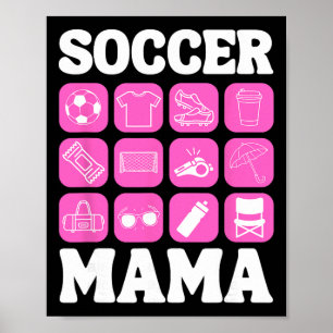 Voetbal Mama Pictogrammen Voetbal Essentieel _3 Poster