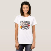 Voetbal Mama Shirt – Bold Bow & Patterned Heart (Voorkant volledig)