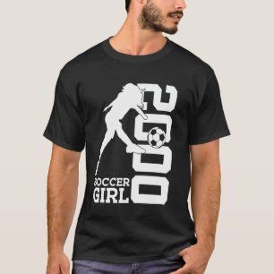 VOETBAL MEISJE 25E VERJAARDAG VROUWEN VOETBAL 2000 T-SHIRT