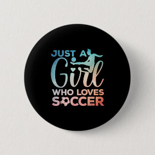Voetbal Meisje Kunst voor Meisjes Kinder Peuter Vr Ronde Button 5,7 Cm