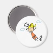 Voetbal meisje lay out magneet (Voorkant / Achterkant)