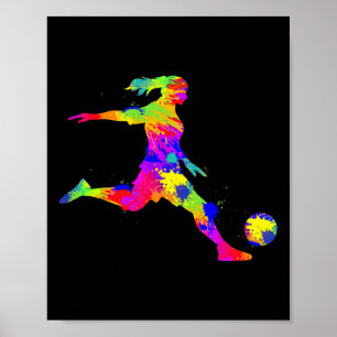 Voetbal Meisje Vrouwen Jeugd Poster