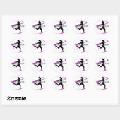 Voetbal - Meisjes - Roze Ronde Sticker (Vel)