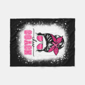 Voetbal Messy Bun Mama Cheer Coach Borstkanker Ble Fleece Deken (Voorkant (Horizontaal))