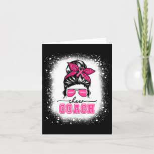 Voetbal Messy Bun Mama Cheer Coach Borstkanker Ble Kaart
