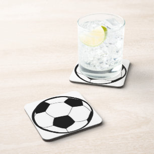 Voetbal met bal drankjes onderzetter