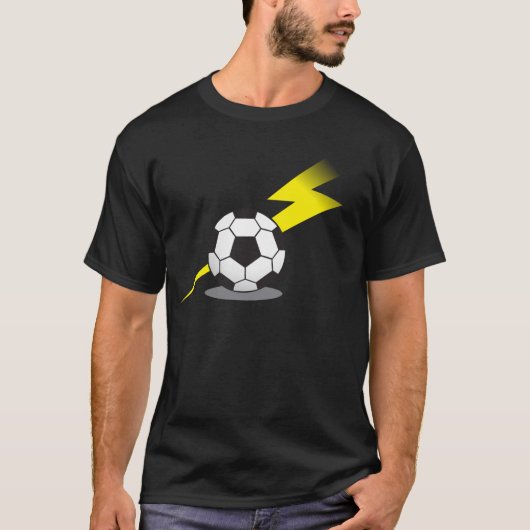 Voetbal met bliksemschicht t-shirt (Voorkant)