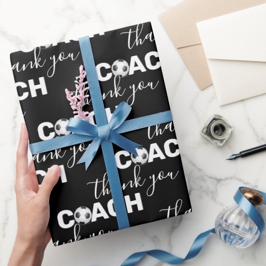 Voetbal met Coach Hartelijk dank Cadeaupapier (Geschenken)