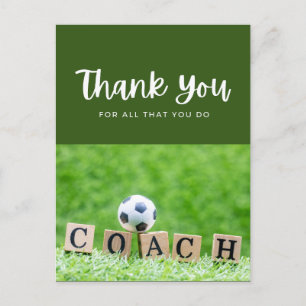 Voetbal met dank voor alles wat u op groen zet briefkaart