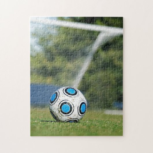 Voetbal met doel legpuzzel (Verticaal)