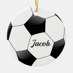Voetbal met dubbelzijdige Ornament