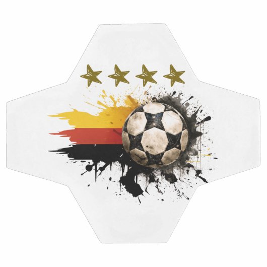 Voetbal met Duitse vlag en vier gouden sterren (Enkel)