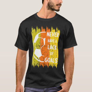 Voetbal met kleuren van een oude herfst t-shirt